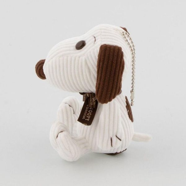 SNOOPY Chocolat 限定 巧克力色燈芯絨玩偶/吊飾 