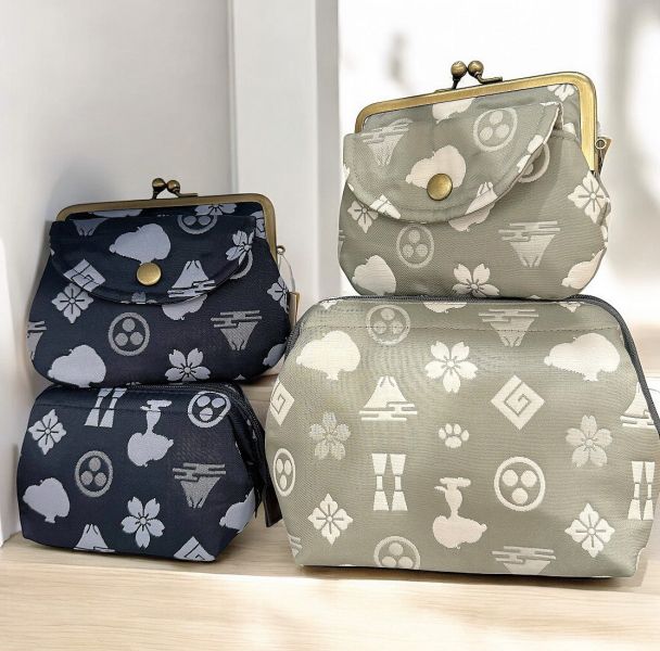 Snoopy茶屋 和風緹花親子口金包/收納包 