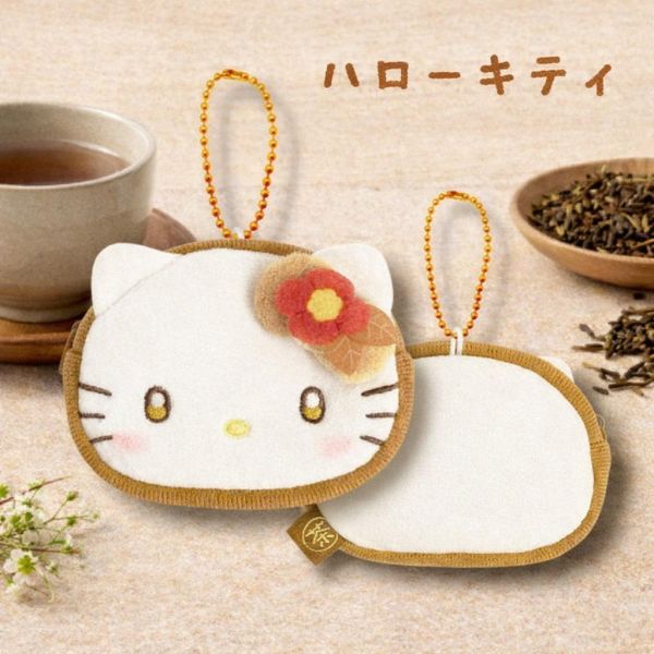 Hello Kitty 焙茶系迷你臉型收納包 