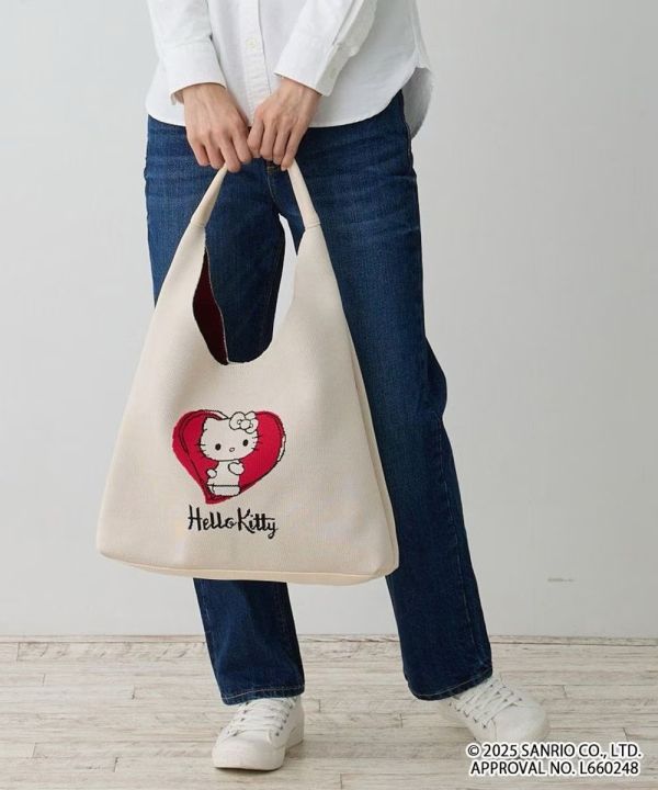 Hello Kitty 編織肩背包 