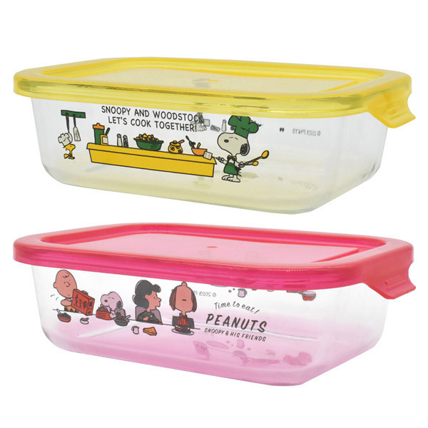 PEANUTS史努比廚房 耐熱玻璃保鮮盒(M/S) 