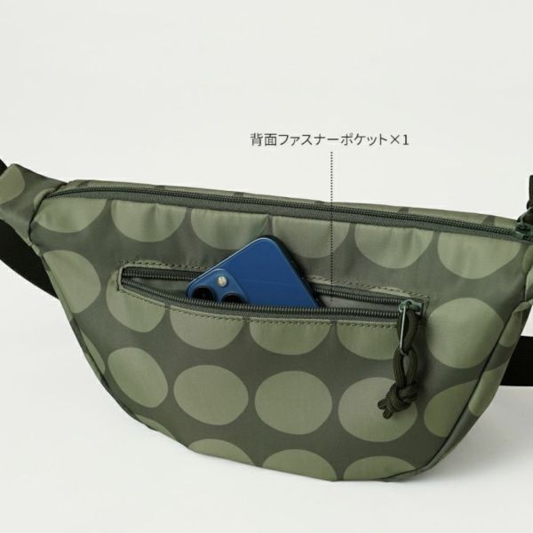 Moomin T2O 阿金滿版圓點刺繡肩包 