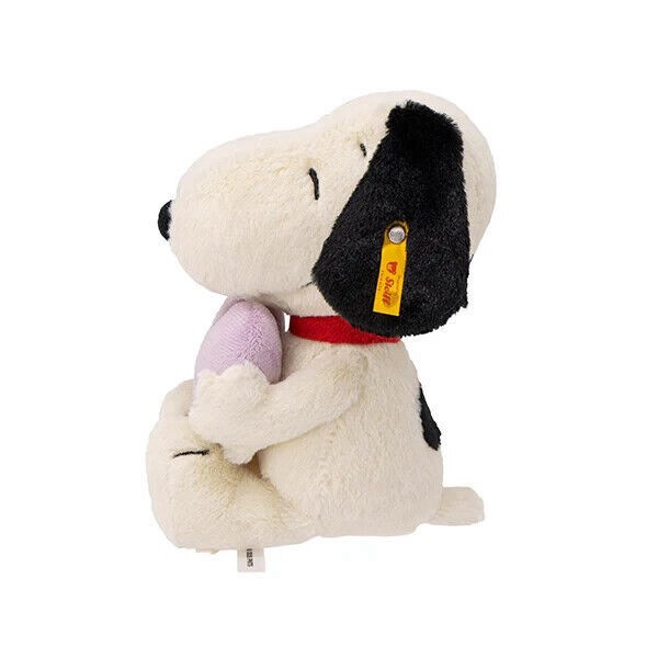 Steiff 史努比抱紫愛心毛絨玩偶22cm 