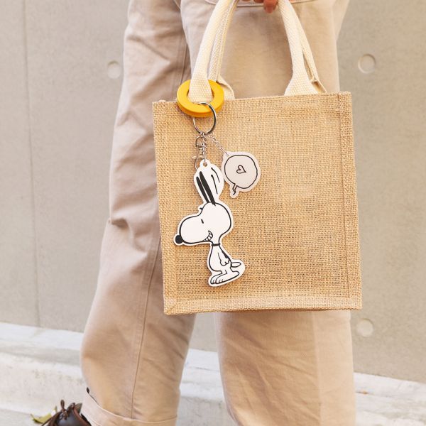 PEANUTS cafe 壓克力矽膠大鑰匙圈 