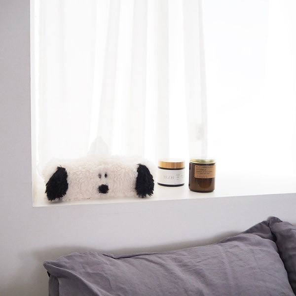 SNOOPY 毛絨造型面紙盒套 