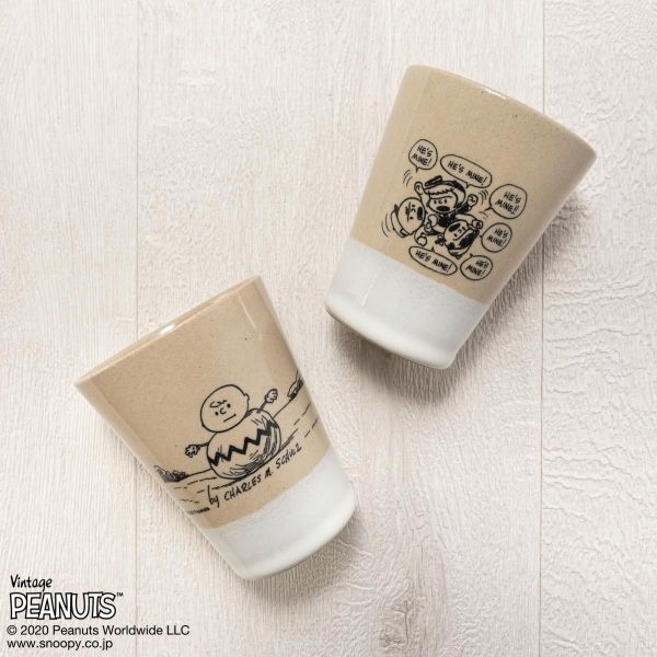 Mashico x Peanuts 史努比70年代益子燒茶杯【70週年】(兩款) 