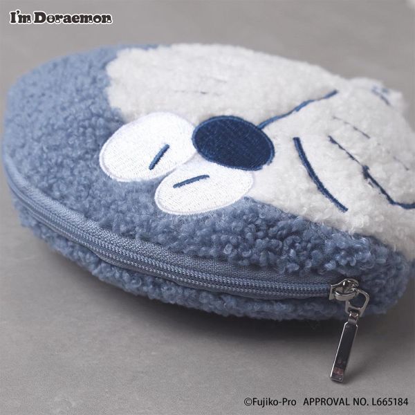 I’m Doraemon｜霧藍絨毛造型收納包 
