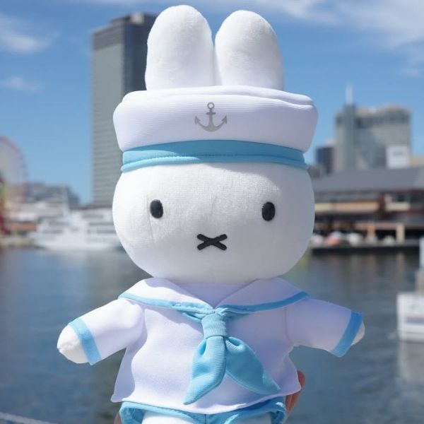 Miffy Style 米菲水藍海軍裝造型玩偶 