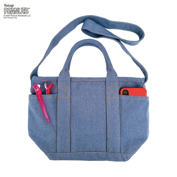 Rootote史努比刺繡再生棉兩用手提包 