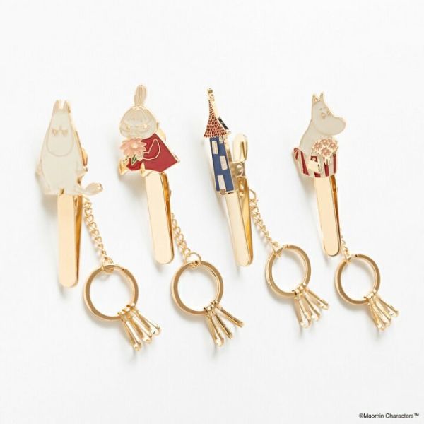 姆明的家 金邊夾式鑰匙圈 
