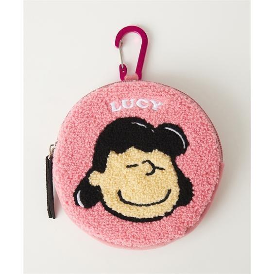 PEANUTS 絨毛圓形小物登山扣收納包 