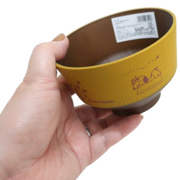 mc.史努比仿木紋漆器湯碗 