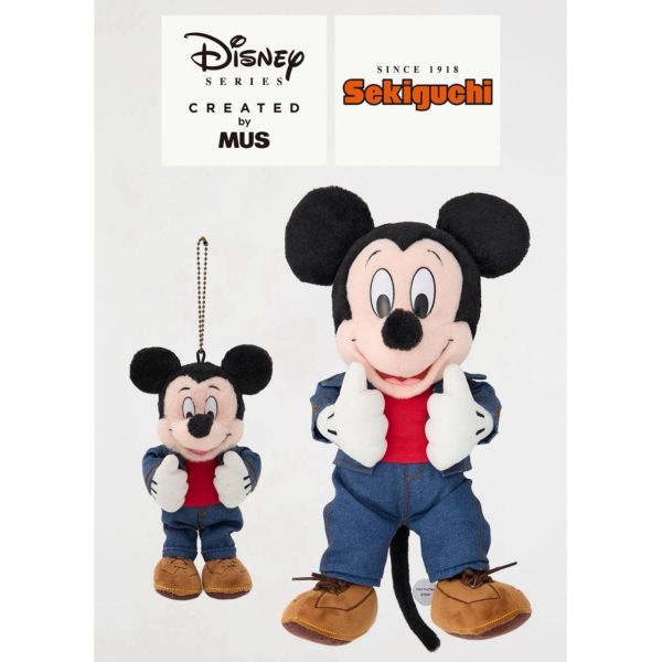 Disney SERIES CREATED by MUS 米奇牛仔絨毛吊飾/壓克力吊飾 