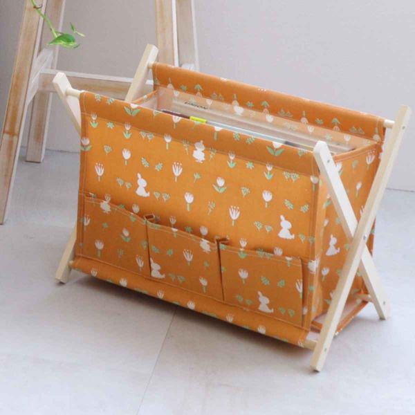 TOYO CASE 滿版小不點鬱金香摺疊帆布收納籃 