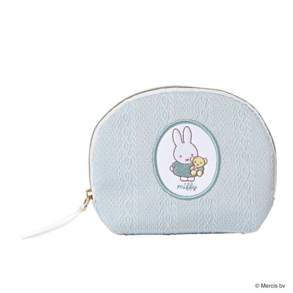 Miffy 春季緹花編織刺繡半圓收納包 