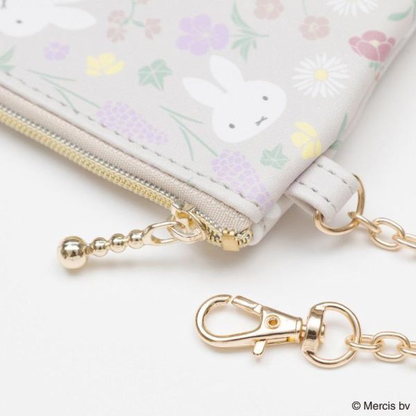 Miffy滿版花卉 皮革迷你收納包 