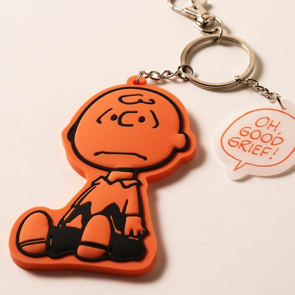 PEANUTS cafe 壓克力矽膠大鑰匙圈 
