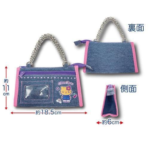 Kitty曬黑牛仔布多用途收納手提包 