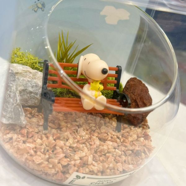 Snoopy茶屋 史努比玻璃造景擺設 