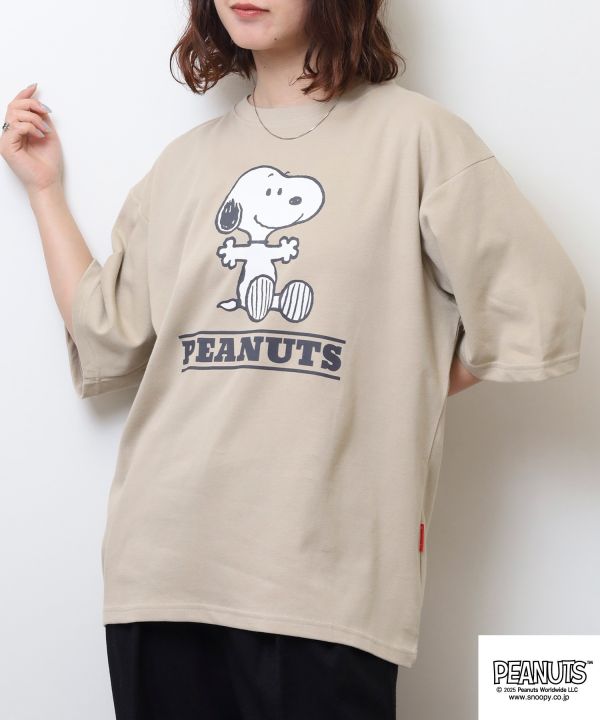 PEANUTS Snoopy 接觸冷感半袖T恤 