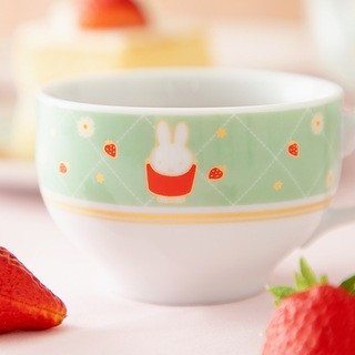 Flower miffy 米菲草莓派對燙金陶瓷茶杯 