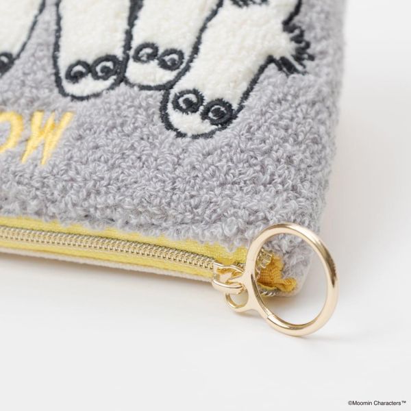 fab 嚕嚕米/溜溜單面刺繡毛絨舟型收納包 