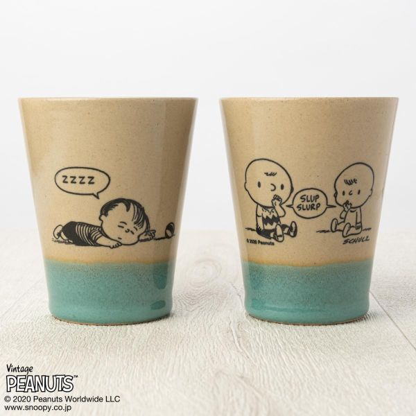 Mashico x Peanuts 史努比70年代益子燒茶杯【70週年】(兩款) 