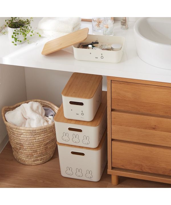 Miffy × Natural Bamboo 系列收納盒（LL尺寸｜18L） 