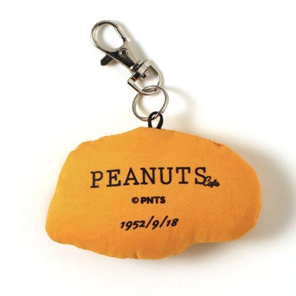 Peanuts cafe 史努比52年大頭抱枕鑰匙圈(橘) 