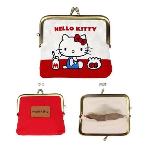 Hello Kitty 刺繡口金包 