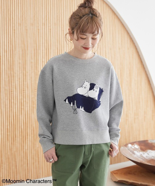 MOOMIN可兒窩被窩 慵懶風長袖圓領T 