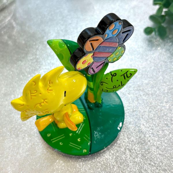 PEANUTS × Romero Britto｜Mini Woodstock Flower 迷你藝術擺飾 
