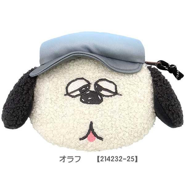 SNOOPY Olaf 絨毛造型臉型收納小包 