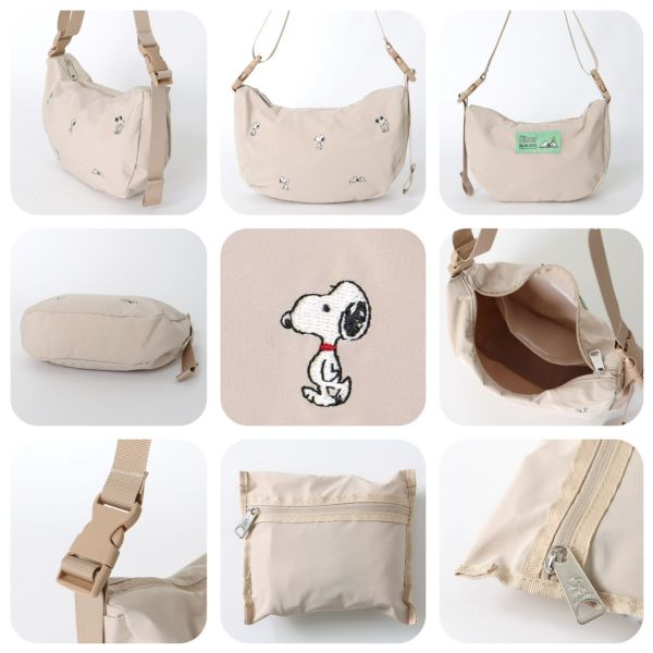 PEANUTS SOLEIL 輕量休閒斜背半月包 