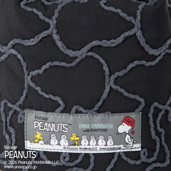 ROOTOTE × PEANUTS｜立體刺繡鋪棉束口包 