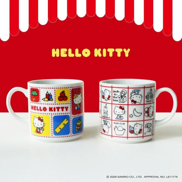 Hello Kitty 70’s Retro 日本製復古馬克杯 