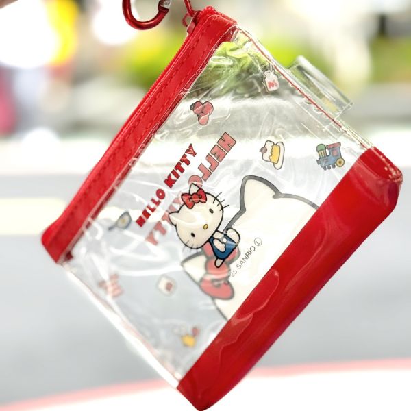 Hello Kitty 登山扣透明收納小包 