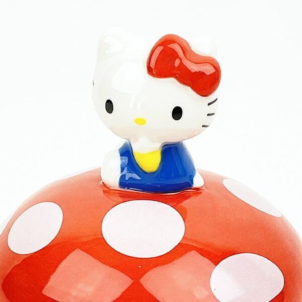 Hello Kitty 蘑菇玻璃收納罐 