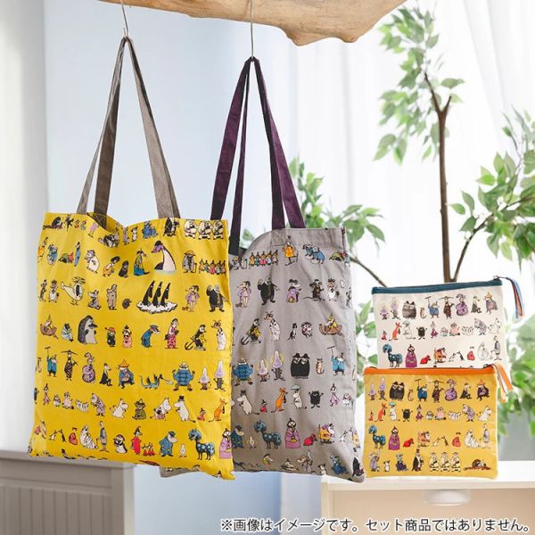 MOOMIN 80週年限定 滿版姆人物 帆布袋/防水收納包 