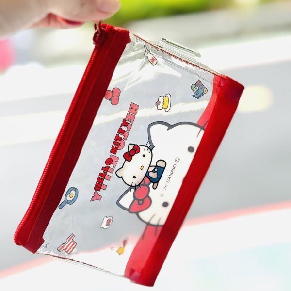 Hello Kitty 登山扣透明收納小包 