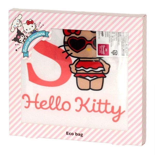 Sanrio 曬黑Kitty字母可折疊環保購物袋 