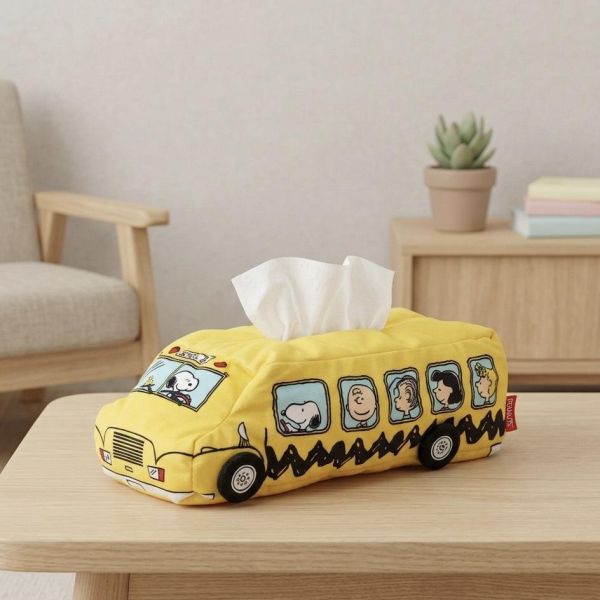 PEANUTS 校車面紙套 