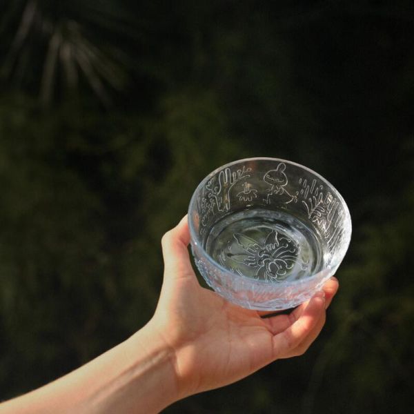 ARABIA X MOOMIN 立體浮雕玻璃杯/碗 