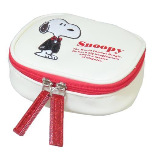 史努比 蹋客 刺繡貼鑽皮革飾品隨身包 