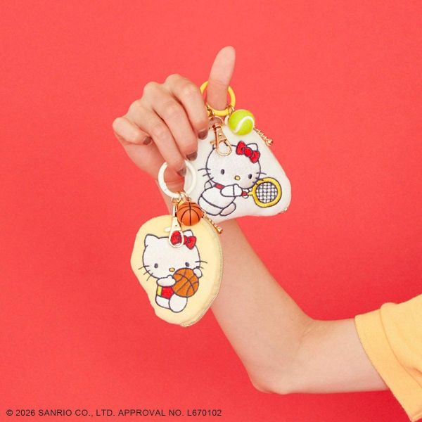Hello Kitty 運動系列  籃球迷你收納包吊飾 