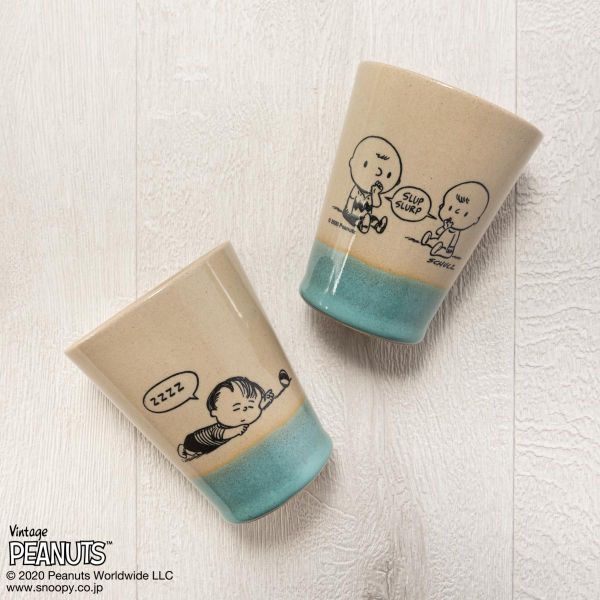 Mashico x Peanuts 史努比70年代益子燒茶杯【70週年】(兩款) 