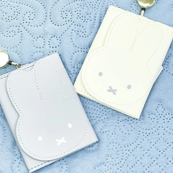 Miffy 大臉伸縮皮革票卡夾收納包 