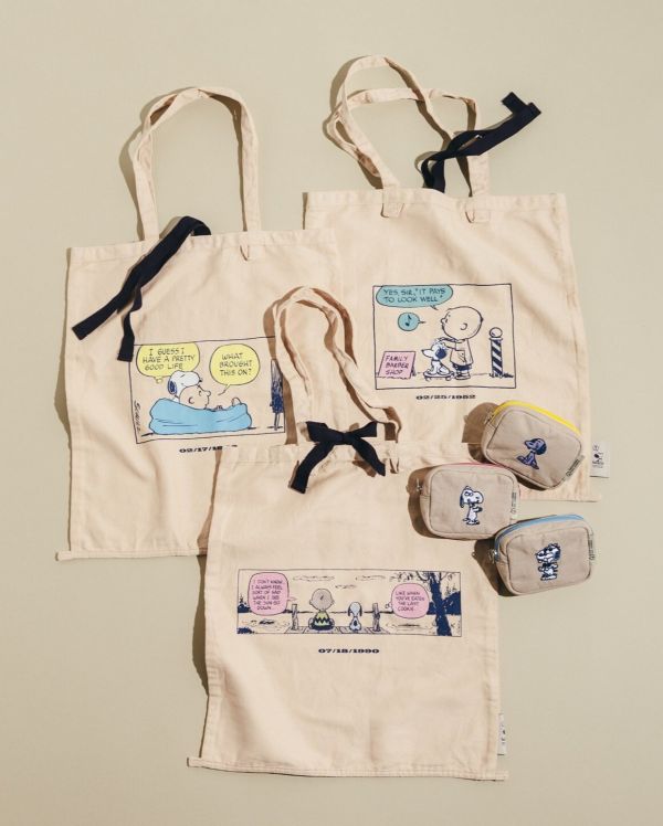 Museum 史努比和查理75週年綁袋手提袋 