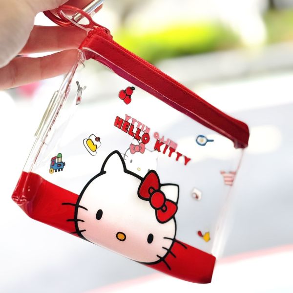 Hello Kitty 登山扣透明收納小包 