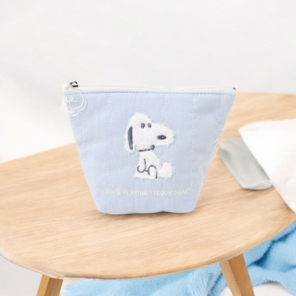毛絨泰迪史努比鋪棉收納包 